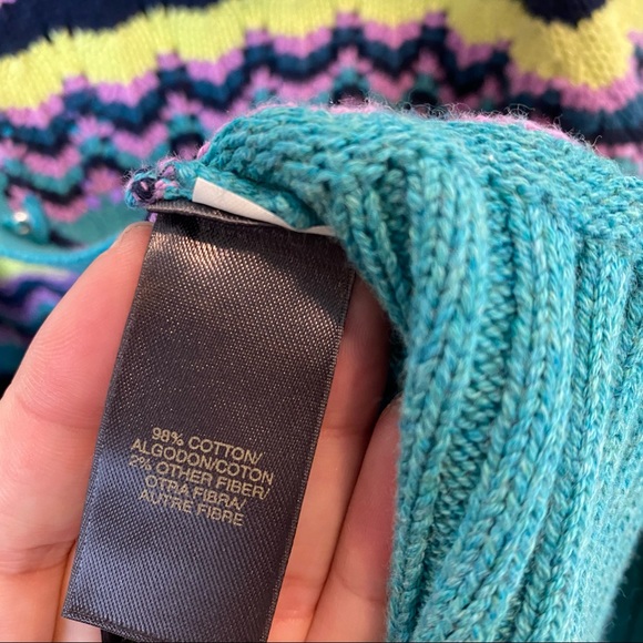 Y2K zig zag striped cropped cardigan - Picture 4 of 4